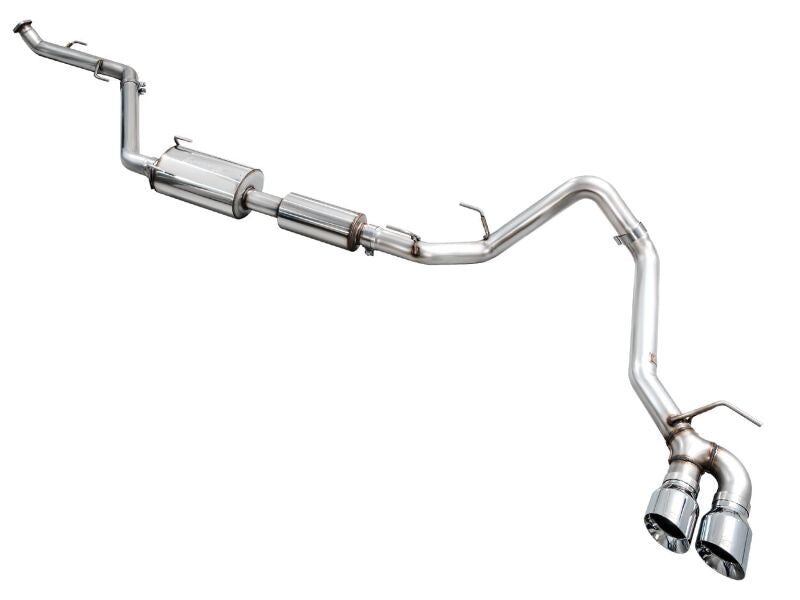 AWE Exhaust for 4th Gen Toyota Tacoma Dual Chrome Silver Tips Catback AWE Tuning