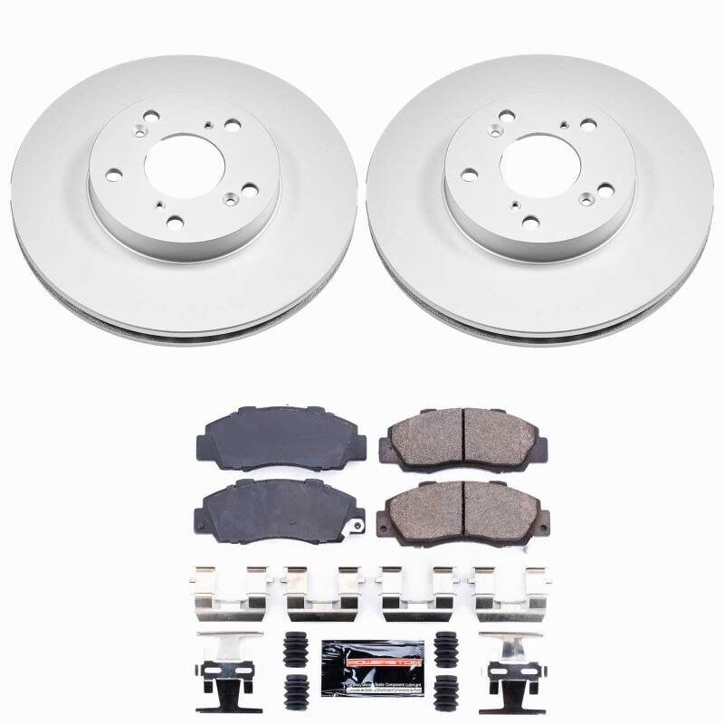 Power Stop 98-02 Honda Accord Front Z23 Coated Brake Kit Brake Kits - Performance D&S PowerStop