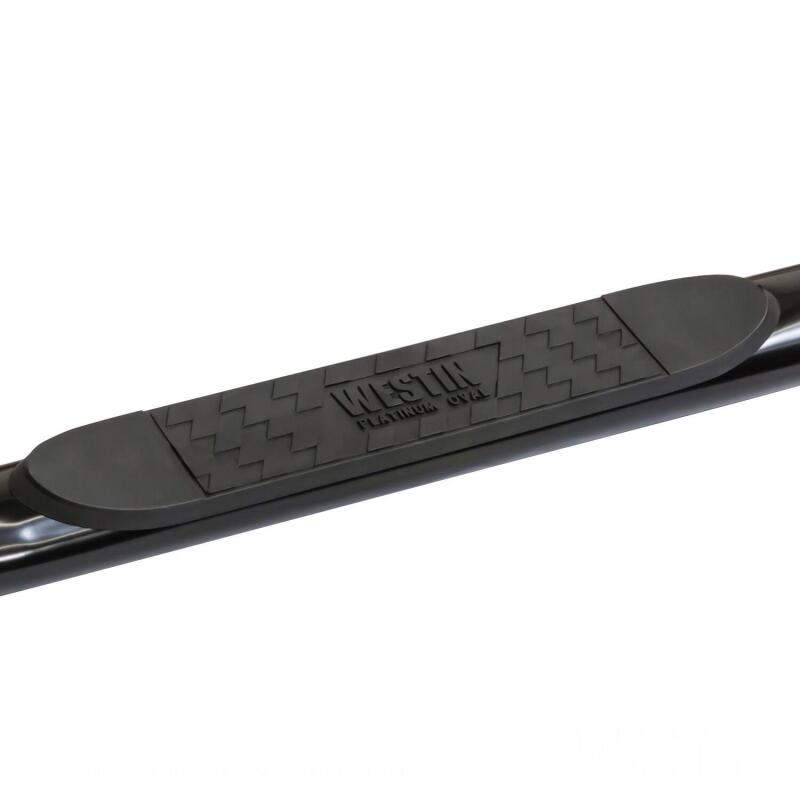 Westin 15-18 Chevy Silv 25/3500 Dbl Cab(6.5ft)/Dually (8ft) Platinum 4 Oval WTW Nerf Step Bars - Blk Nerf Bars Westin