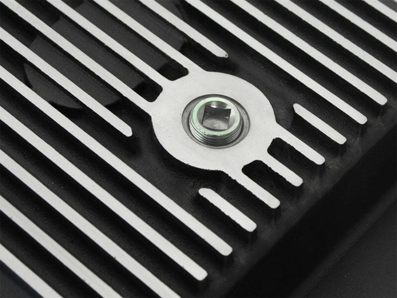 aFe Power Transmission Pan Black Machined 11-14 Ford 6R140 Trucks V8 6.7L (td) Diff Covers aFe