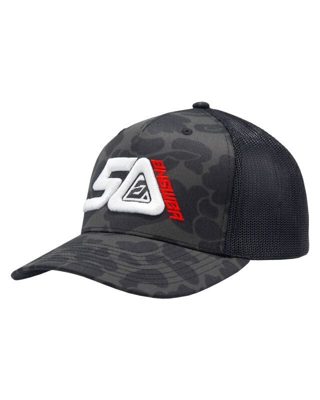 Answer LE 50th Anniversary Adjustable Trucker Cap Black - One Size Misc Powersports Answer