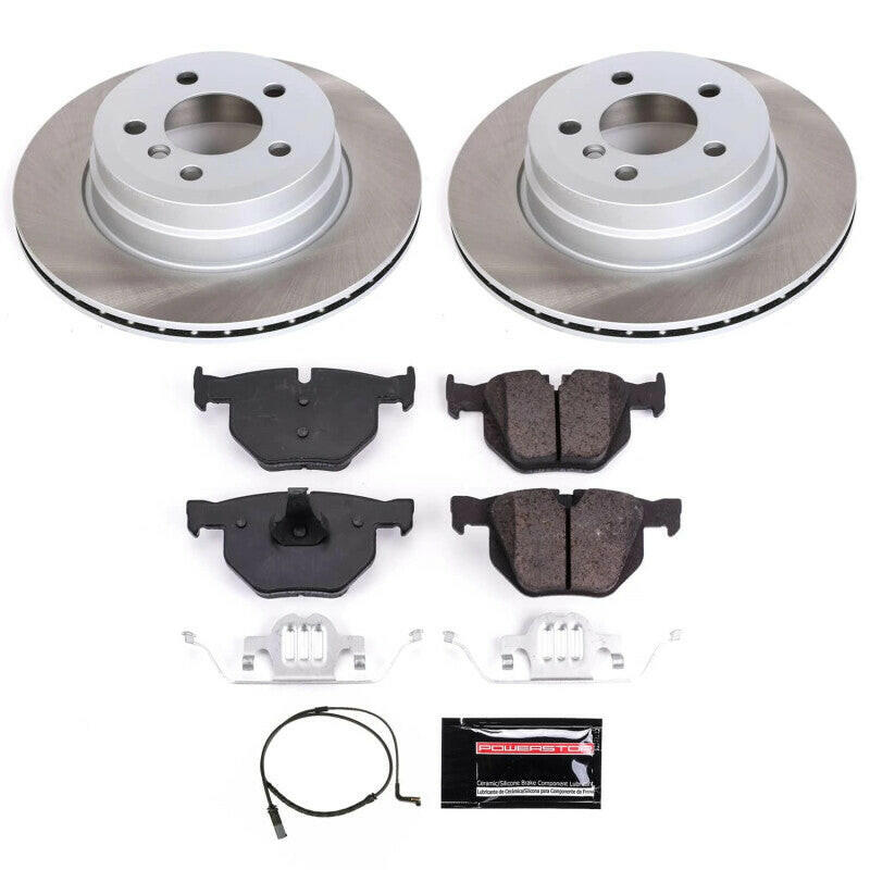 Power Stop 09-10 BMW X6 Rear Semi-Coated Rotor Kit Brake Kits - Performance Blank PowerStop