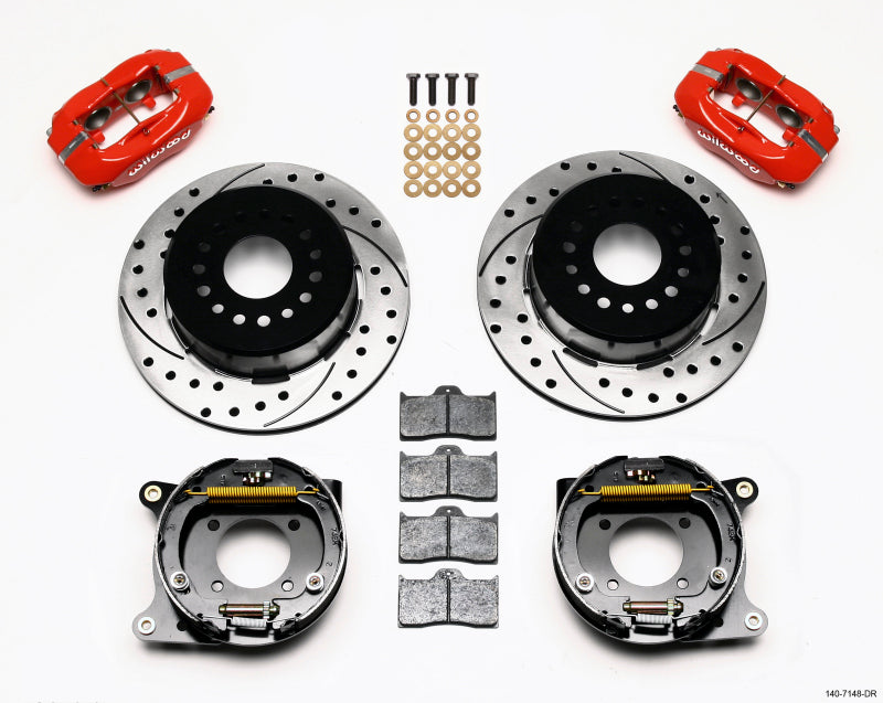 Wilwood Forged Dynalite P/S Park Brake Kit Drilled Red 93-97 Camaro/Firebird Big Brake Kits Wilwood