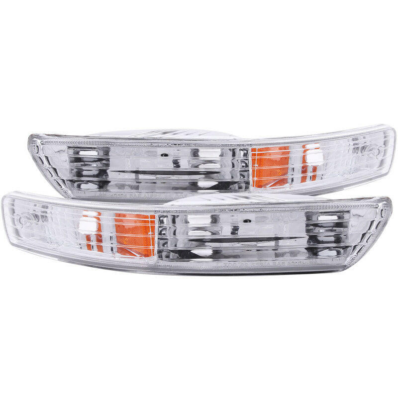 ANZO 1998-2001 Acura Integra Euro Parking Lights Chrome w/ Amber Reflector Lights Corner ANZO