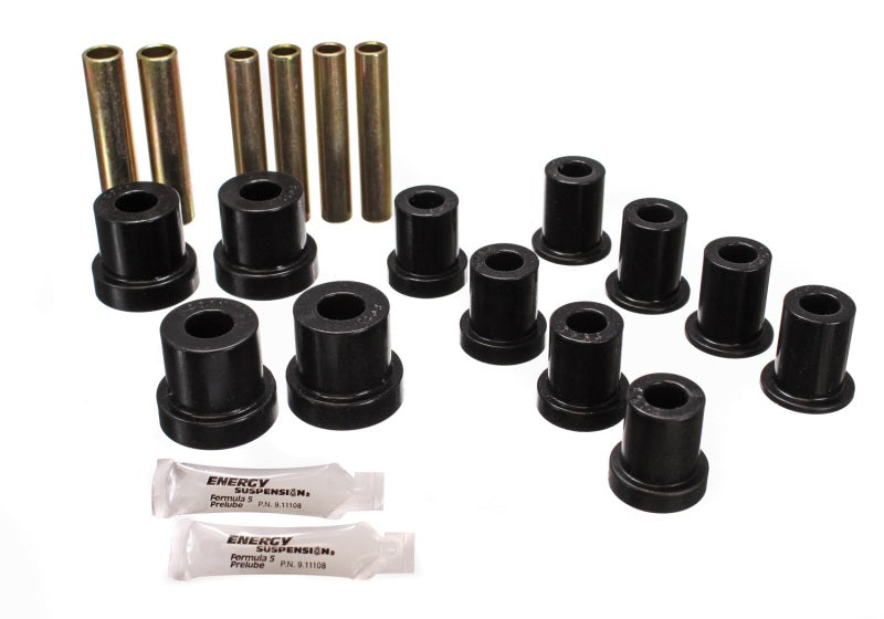 Energy Suspension 73-87 GM Denali XL/SUburban/Yukon XL 4WD Black Front Leaf Spring Bushing Set Bushing Kits Energy Suspension