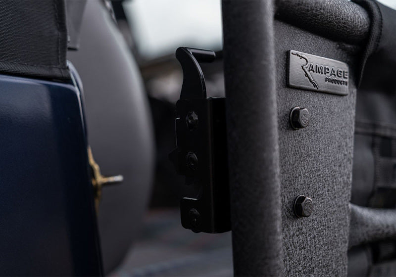 Rampage 1997-2006 Jeep Wrangler(TJ) 2-Door Tube Doors With Netting - Black Doors Rampage