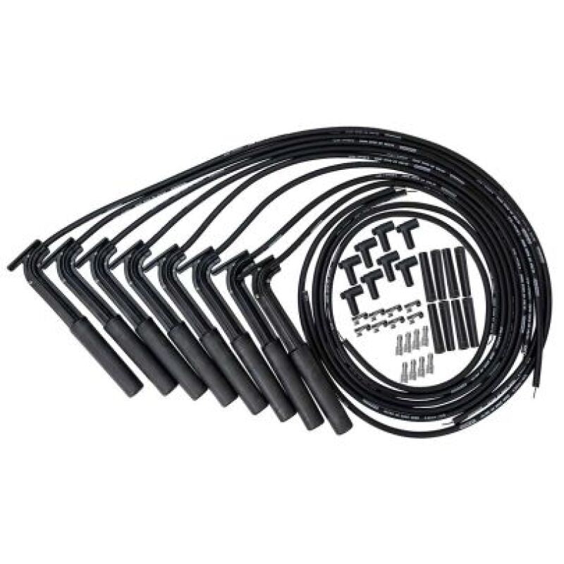 Moroso Universal Ultra 40 Long Handle Hemi Plug Ends Black Remote Coils Wire Set Spark Plug Wire Sets Moroso