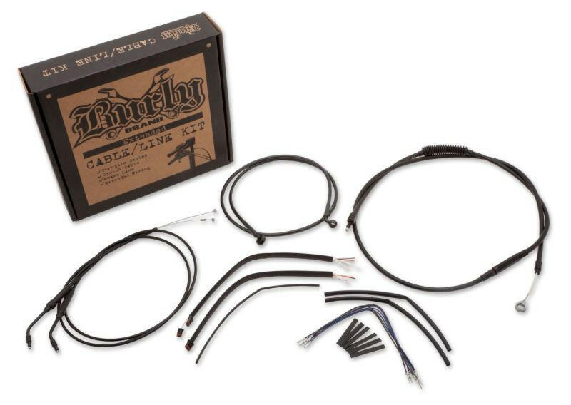 Burly Brand Control Kit 12in - Black Throttle Cable Burly Brand