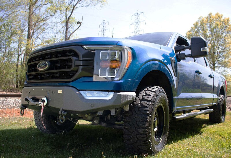 Fishbone Offroad 2021+ F150 Pelican Winch Plate Only (Fits FB22366) - Black Texture Winch Accessories Fishbone Offroad