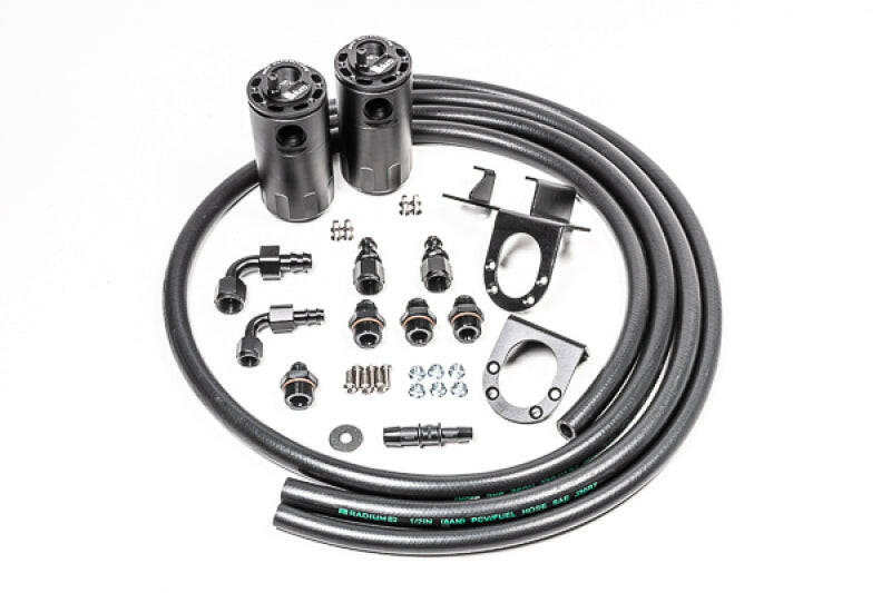 Radium Engineering 07-21 Toyota Tundra Dual Catch Can Kit Fluid Lock Oil Catch Cans Radium Engineering