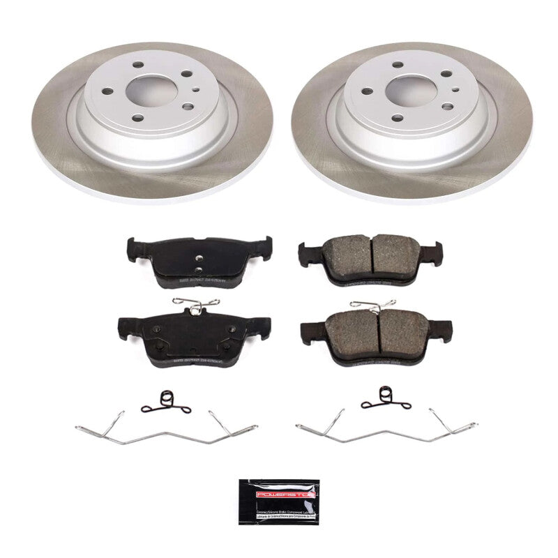 Power Stop 17-20 Ford Fusion Rear Semi-Coated Rotor Kit Brake Kits - Performance Blank PowerStop