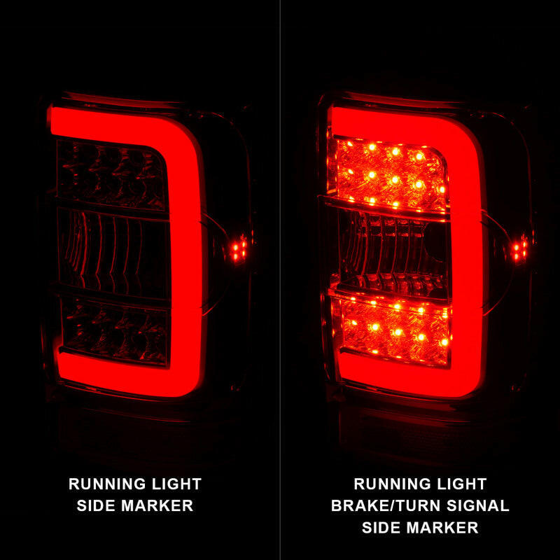 ANZO 2001-2011 Ford Ranger LED Tail Lights w/ Light Bar Chrome Housing Red/Clear Lens Tail Lights ANZO