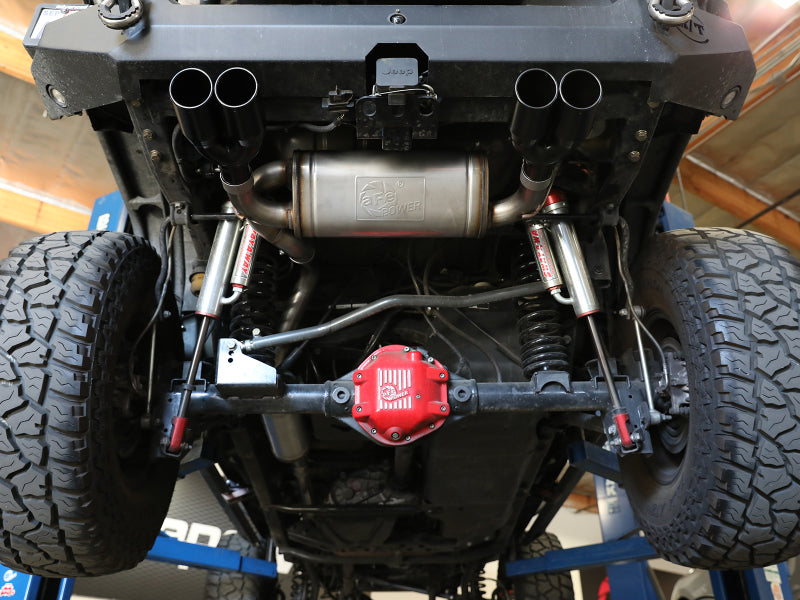 aFe Vulcan Series 2.5in 304SS Cat-Back Exhaust 07-18 Jeep Wrangler (JK) V6-3.6/3.8L w/ Black Tips Catback aFe