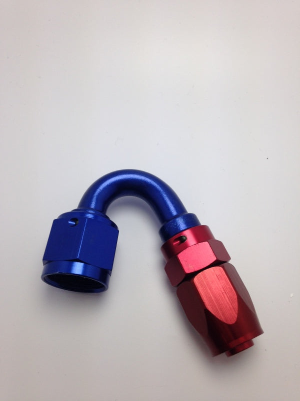 Fragola -10AN Fem x -8AN Hose 150 Degree Reducing Hose End - Blue/Red Fittings Fragola