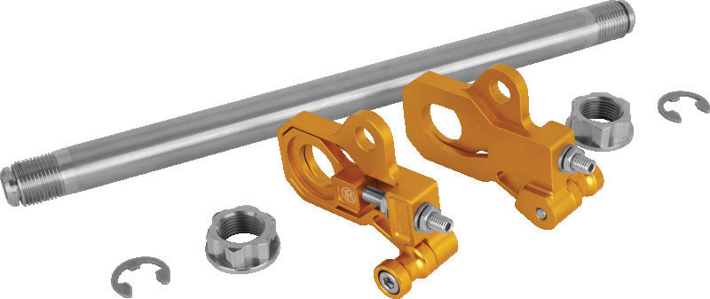 Performance Machine Axle Adjuster Kit - Gold Ano Axles Performance Machine