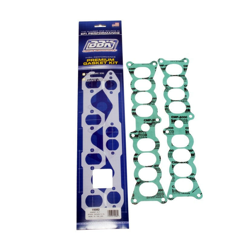 BBK 86-95 Mustang 5.0 Upper To Lower EFI Intake EFI Manifold Gasket Set Factory Ford Exhaust Gaskets BBK