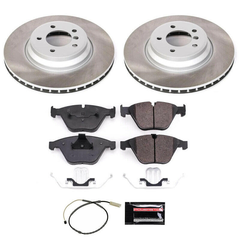 Power Stop 13-15 BMW X1 Front Semi-Coated Rotor Kit Brake Kits - Performance Blank PowerStop