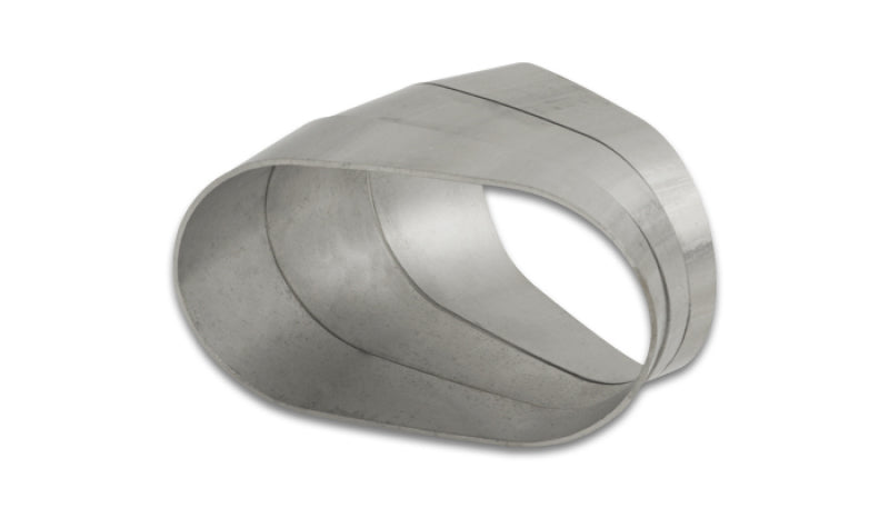 Vibrant Horizontal 304 SS Nominal 3in. Oval / 2.95in. Centerline Radius, 15 degree per cut -Set of 3 Steel Tubing Vibrant