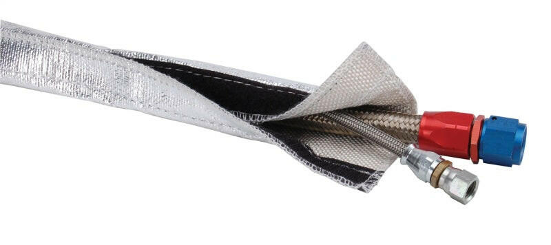 DEI Heat Shroud 3/4in I.D. x 3ft - Aluminized Sleeving - Hook and Loop Edge Thermal Wrap DEI