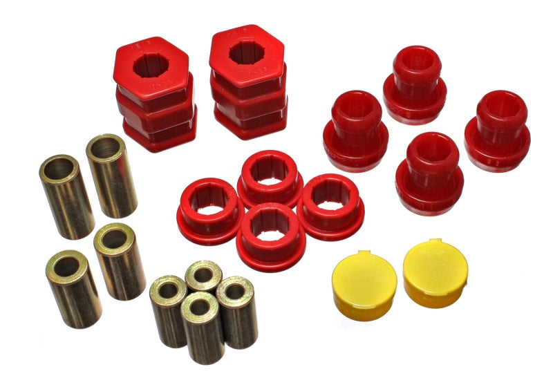 Energy Suspension 96-00 Honda Civic/CRX Red Front Control Arm Bushing Set Bushing Kits Energy Suspension