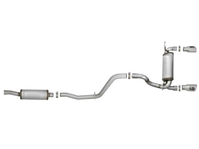 aFe Rebel Series 2.5in 409 SS Cat-Back Exhaust w/ Polished Tips 2018+ Jeep Wrangler (JL) V6 3.6L Catback aFe