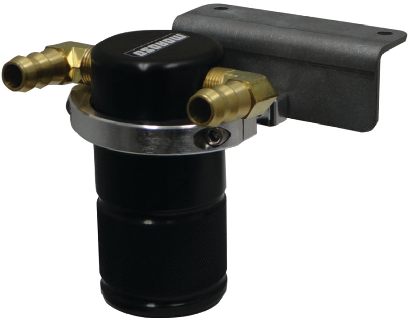 Moroso 15-19 Dodge Charger/Challenger Hellcat Air/Oil Separator Catch Can - Billet Aluminum - Black Oil Catch Cans Moroso