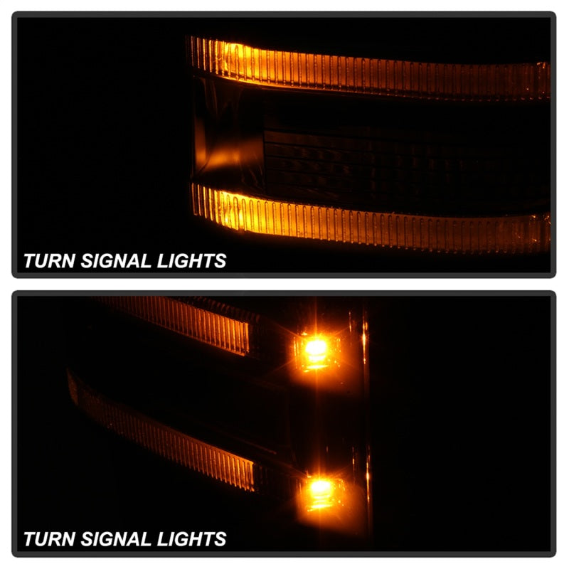 xTune 99-07 Ford Super Duty Heated LED Signal Power Mirrors - Smk (Pair) (MIR-FDSD99S-G4-PW-SM-SET) Side Mirrors SPYDER