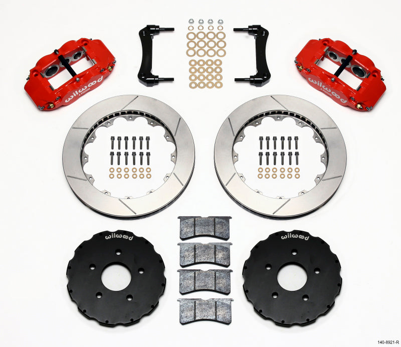 Wilwood Narrow Superlite 6R Front Hat Kit 13.06in Red 2005-up Corvette C6 Big Brake Kits Wilwood