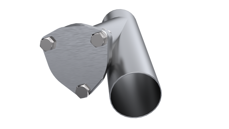 QTP 2.5in Bolt-On QTEC 3 Bolt Cover Plate Flanges QTP
