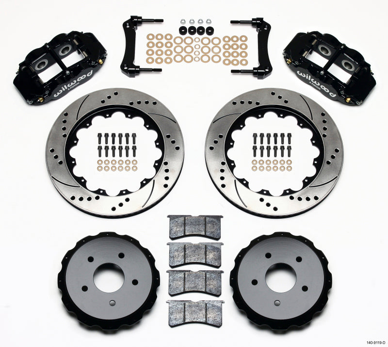 Wilwood Narrow Superlite 4R Rear Kit 14.00in Drilled 97-04 Corvette C5/Z06 05-13 C6 Big Brake Kits Wilwood