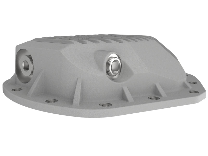 aFe Street Series Rear Differential Cover Raw w/ Machined Fins 01-18 GM Diesel Trucks V8-6.6L (td) Diff Covers aFe