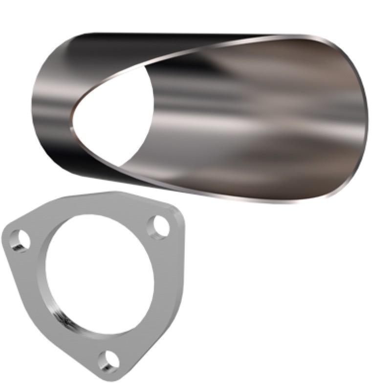 QTP 2.5in Weld-On QTEC DIY Cutout Pipe Exhaust Cutouts QTP