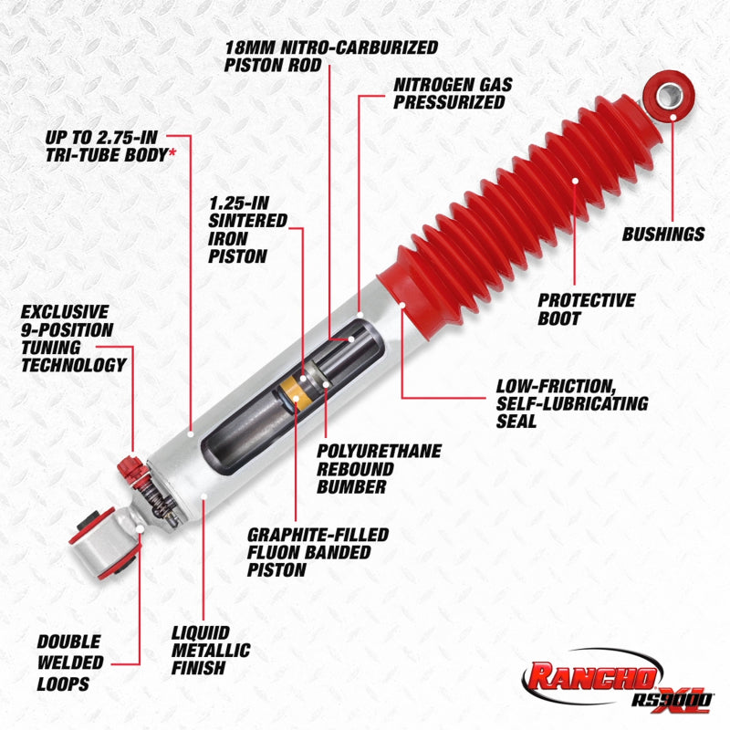 Rancho Universal / Non-Application Rancho RS9000XL Shock Absorber Shocks and Struts Rancho