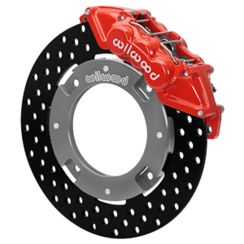 Wilwood 17-21 Can-Am X3RS Red 6-Piston Front Kit 11.25in - Drilled Rotors Brake Kits - Performance Drill Wilwood