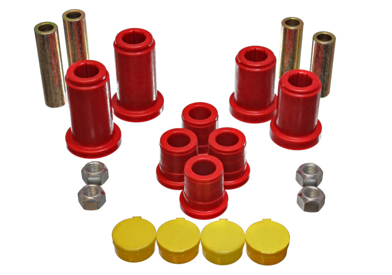 Energy Suspension 98-99 Tahoe/Yukon/Denali / 98-95 K5 Blazer 4WD Red Front End C/A Bushing Set Bushing Kits Energy Suspension