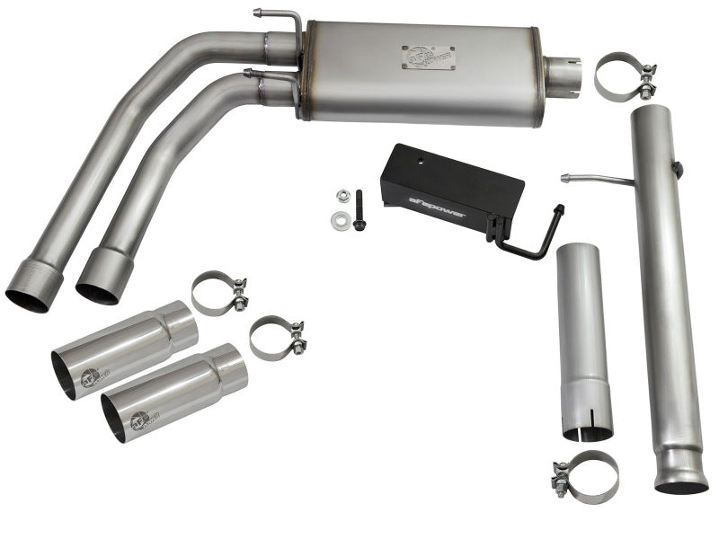 aFe Rebel Series CB 3in Middle Side Exit SS Exht w/Polish Tips 09-16 Chevy Silverado/GMC Sierra 1500 Catback aFe