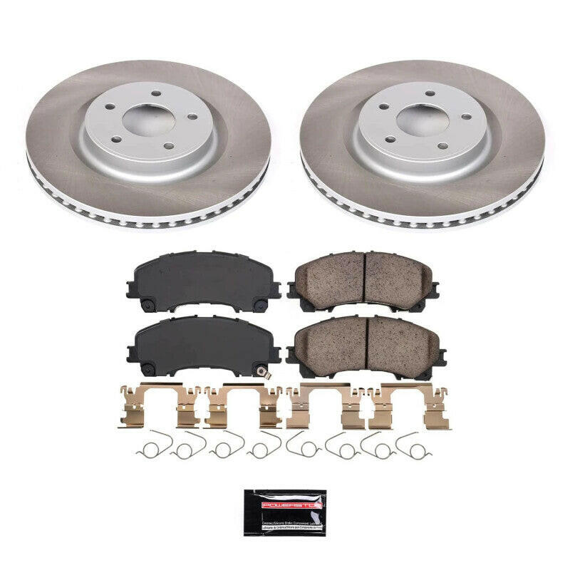 Power Stop 2023 Nissan Z Front Semi-Coated Rotor Kit Brake Kits - Performance Blank PowerStop