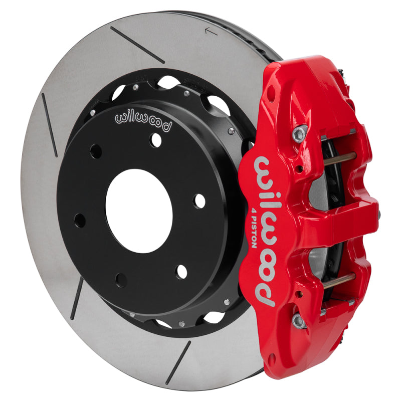 Wilwood kit rear DISC/DRUM AERO4 big ford new style 2.50 offset 14.00 rotor GT 6 lug red Big Brake Kits Wilwood