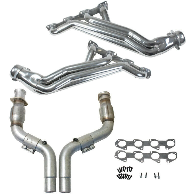 BBK 05-24 Dodge 6.1L/6.2L/6.4L Hemi 1-7/8in Headers w/High Flow Catted Mid Pipe (Silver Ceramic) Headers & Manifolds BBK