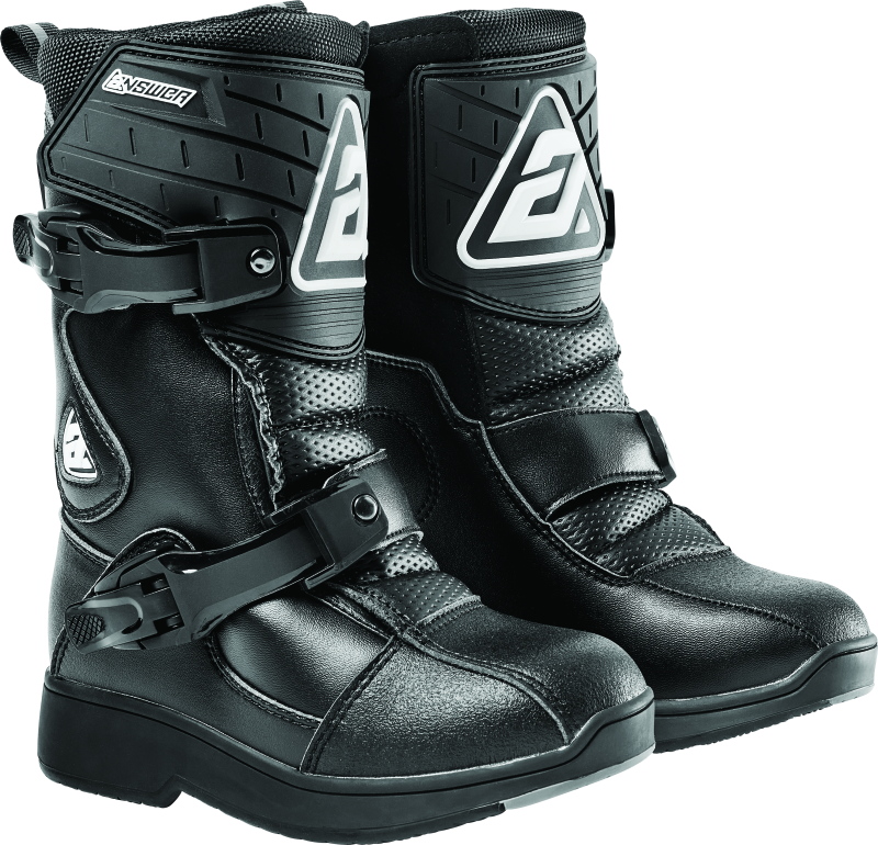 Answer Peewee Boot Black Youth Size - 12 Motorcycle Boots Answer