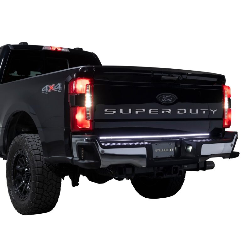 Putco 2024 Ford SuperDuty F-250 60In Direct Fit Red Blade Kit Tailgate Bars w/ LED Taillamps Light Tailgate Bar Putco