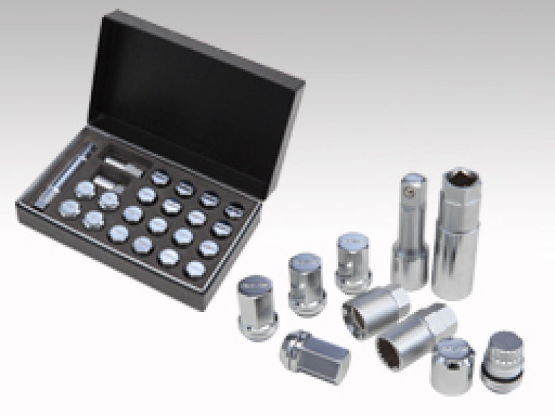 Rays M12x1.25 19mm Hex w/ 2 Piece Double Lock Nut Set - Chrome Lug Nuts Rays