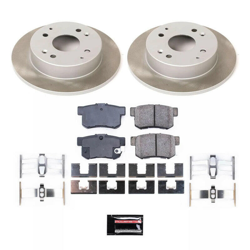 Power Stop 91-97 Honda Accord Rear Semi-Coated Rotor Kit Brake Kits - Performance Blank PowerStop
