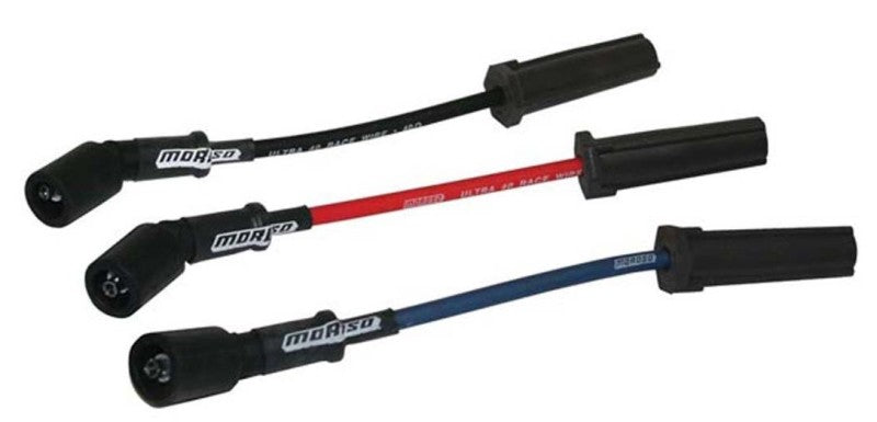 Moroso GM LS Ignition Wire Set - Ultra 40 - Unsleeved - Coil-On - 9.75in Wire - Blue Spark Plug Wire Sets Moroso