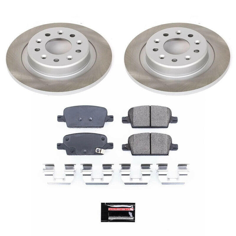 Power Stop 16-22 Chevrolet Malibu Rear Semi-Coated Rotor Kit Brake Kits - Performance Blank PowerStop