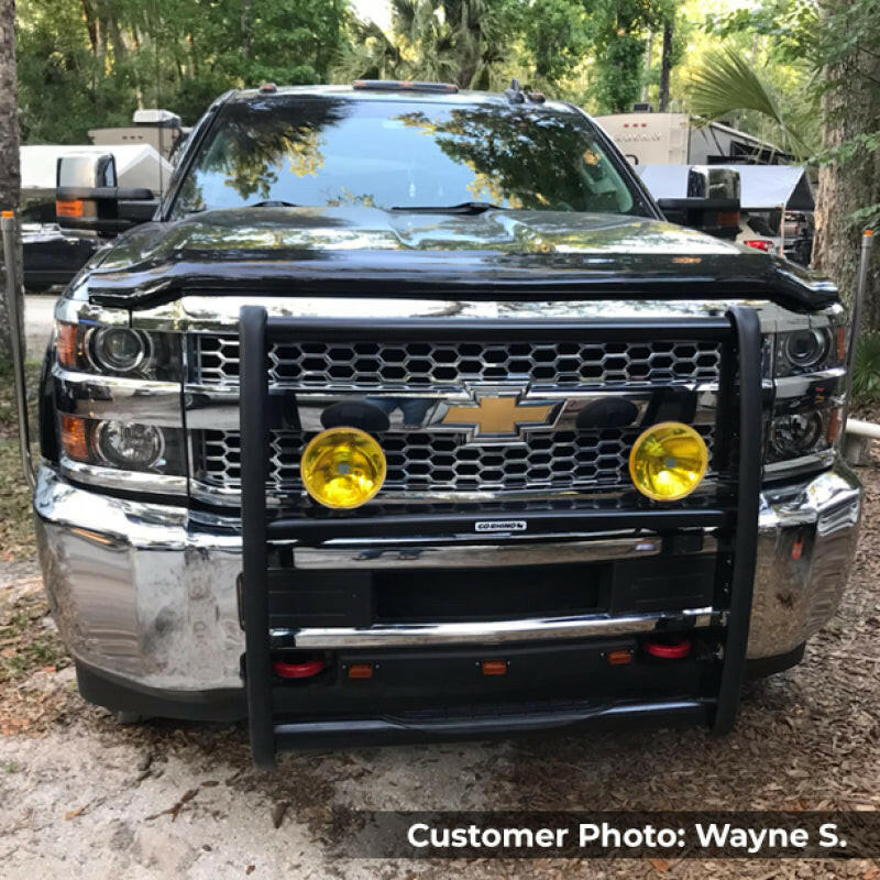 Go Rhino 15-19 Chevrolet Silv 2500HD/3500HD 3000 Series StepGuard - Black (Center Grille Guard Only) Grille Guards Go Rhino