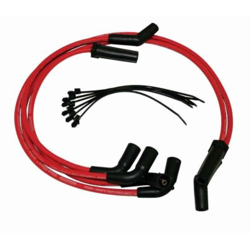 Moroso 2017+ Harley-Davidson Milwaukee 8 Spiral Core Wire Set - Red Spark Plug Wire Sets Moroso