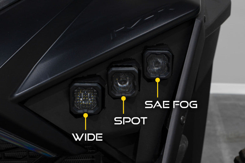 Diode Dynamics 20-Present Polaris RZR C1 Headlamp Kit Sport - White ABL (Pair) Headlights Diode Dynamics