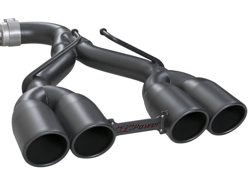 aFe Rebel Series 2.5in. 304 SS C/B Exhaust System 2018 Jeep Wrangler (JL) V6-3.6L - Black Tip Catback aFe