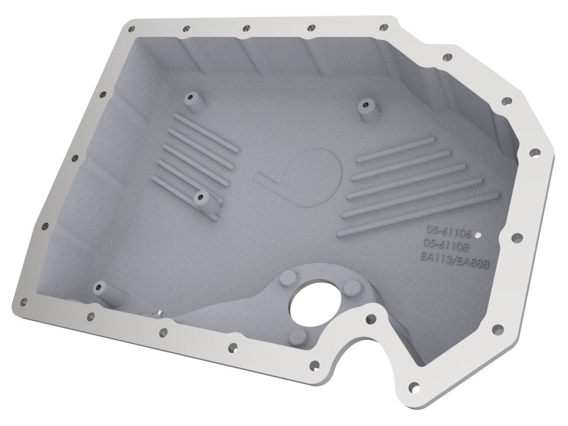 aFe 05-19 VW 1.8L/2.0L w/ Oil Sensor Engine Oil Pan Raw POWER Street Series w/ Machined Fins Diff Covers aFe